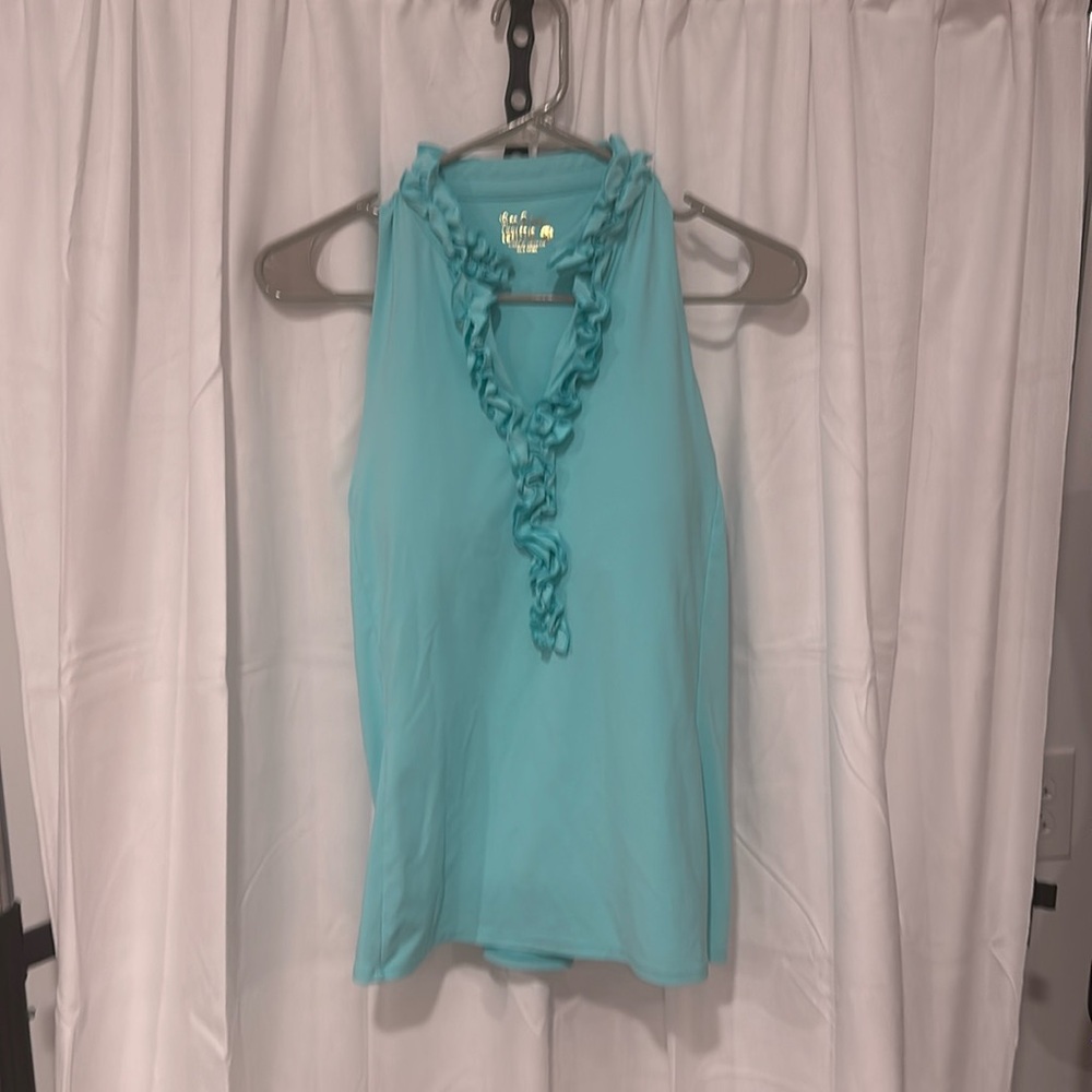 Lilly Pulitzer ruffle sleeveless bra top